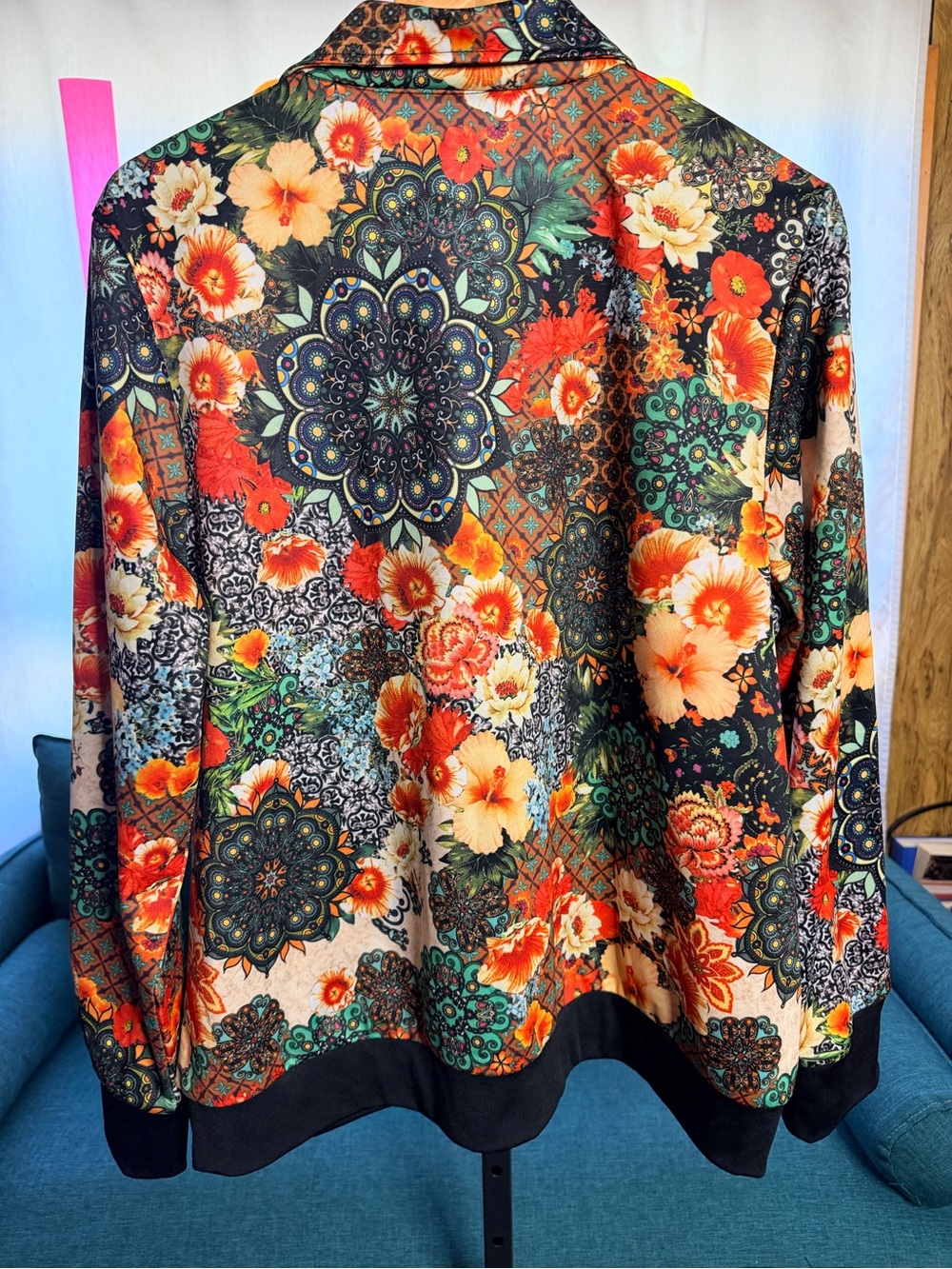 Princess Cruises Floral Mosaic Zip-Up Track Jacket - Vibrant Multi NWOT - Picture 6 of 12